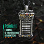 [6-Yao Divination Pendant]National trend ethnic style pendant; Brass plated with silver pendant; Retro engraved rotating I-Ching 64 hexagram necklace