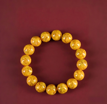 The Golden Armor Talisman: Realgar Amulet Bracelet