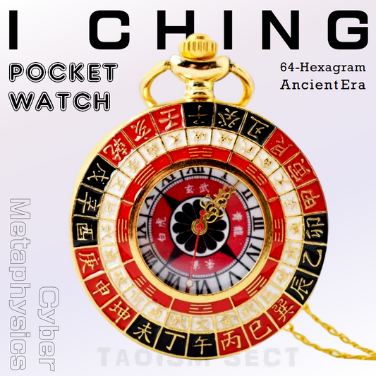 [Retro pocket watch] 8 Hexagram of the I Ching metaphysical pendant; Brass Heavenly Stems and Earthly Branches amulet necklace accessory